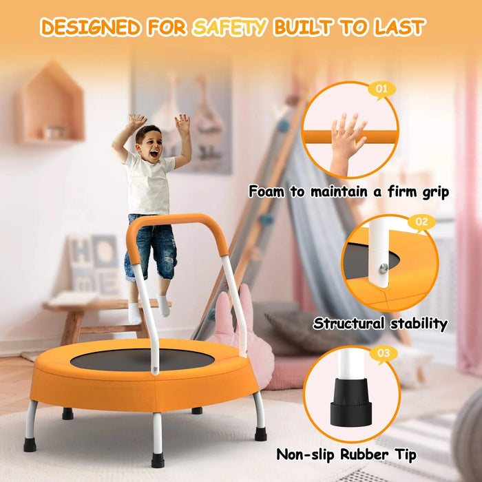 Toddler Trampoline for Kids 1 Year Plus with Handle, Baby Gifts for Boys and Girls, Indoor and Outdoor Default -DTYStore