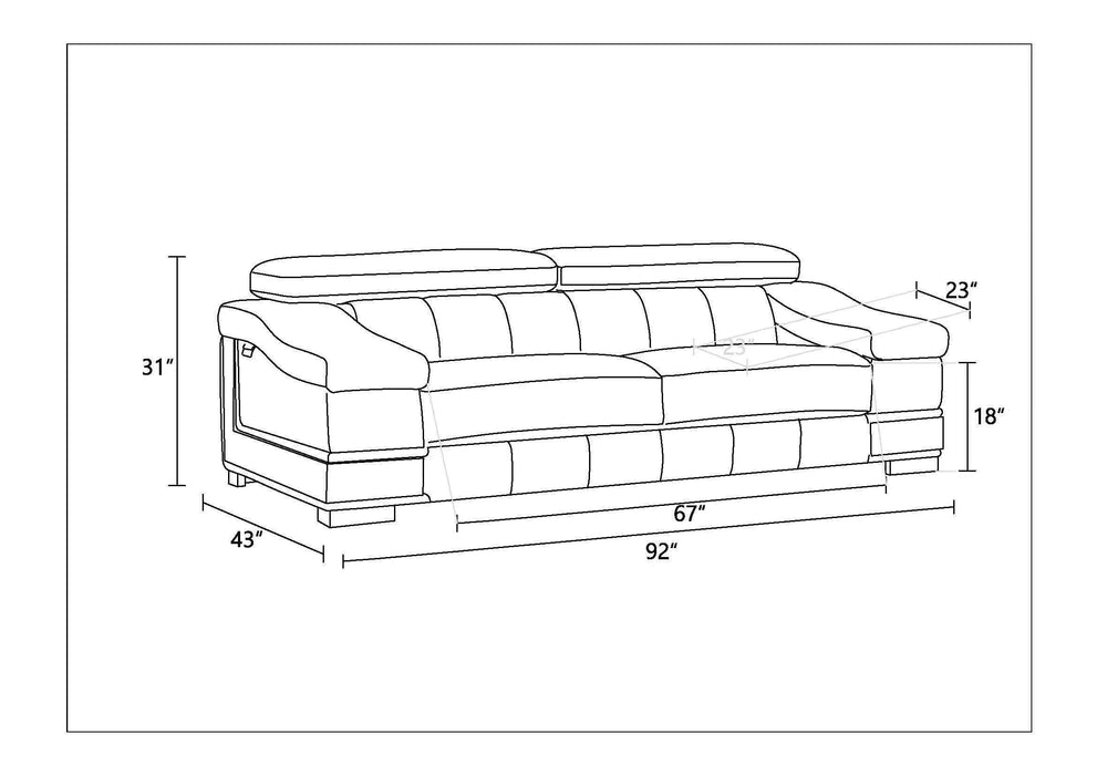 Top Grain Italian Leather Sofa Default -DTYStore