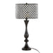 Topaz 27' Contemporary Metal Table Lamp in Oil Rubbed Bronze with Clear K9 Crystal and Metal Shade from Grandview Gallery by LumiSource Default -DTYStore