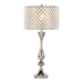 Topaz 27' Contemporary Metal Table Lamp in Polished Nickel with Clear K9 Crystal and Metal Shade from Grandview Gallery by LumiSource Default -DTYStore