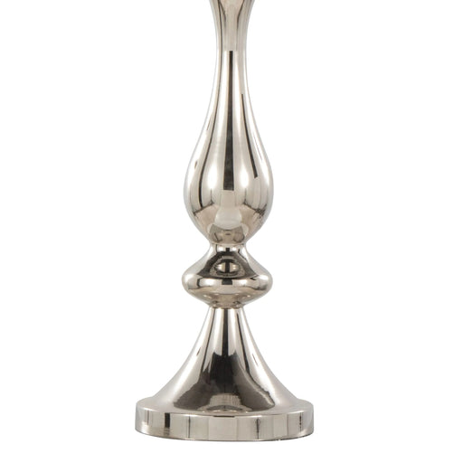 Topaz 27' Contemporary Metal Table Lamp in Polished Nickel with Clear K9 Crystal and Metal Shade from Grandview Gallery by LumiSource Default -DTYStore