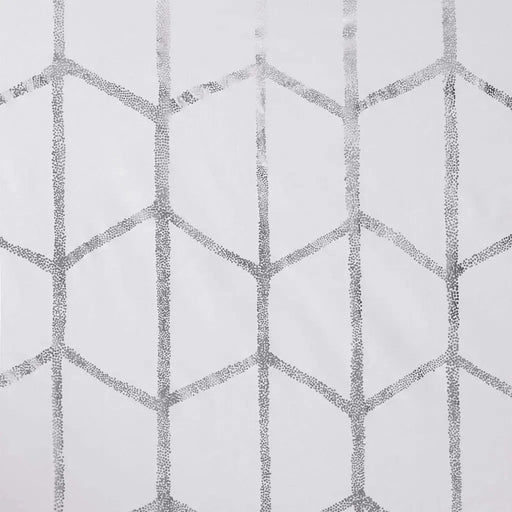 Total Blackout Metallic Print Grommet Top Curtain Panel for Window Treatments-DTYStore