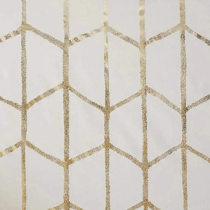 Total Blackout Metallic Print Grommet Top Curtain Panel for Window Treatments-DTYStore