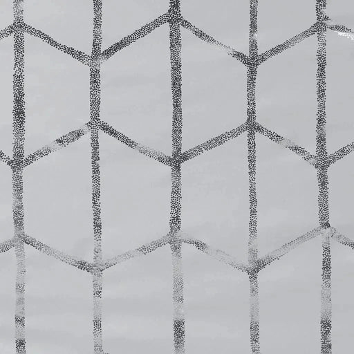 Total Blackout Metallic Print Grommet Top Curtain Panel for Window Treatments-DTYStore