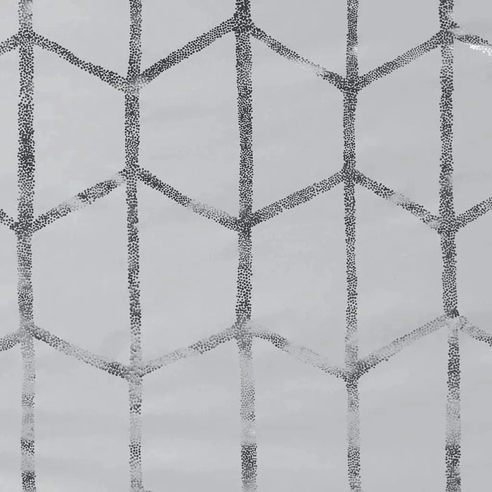 Total Blackout Metallic Print Grommet Top Curtain Panel for Window Treatments-DTYStore