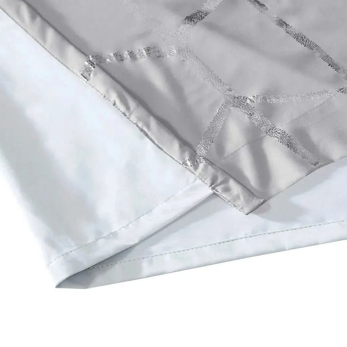 Total Blackout Metallic Print Grommet Top Curtain Panel for Window Treatments-DTYStore