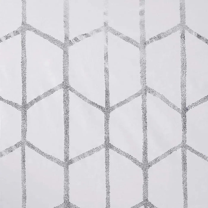 Total Blackout Metallic Print Grommet Top Curtain Panel for Window Treatments-DTYStore