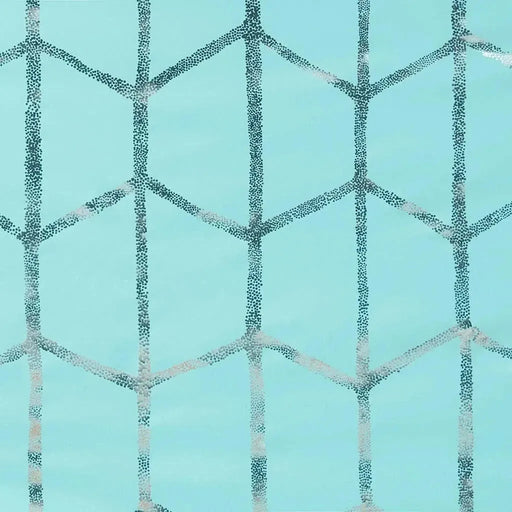 Total Blackout Metallic Print Grommet Top Curtain Panel for Window Treatments-DTYStore