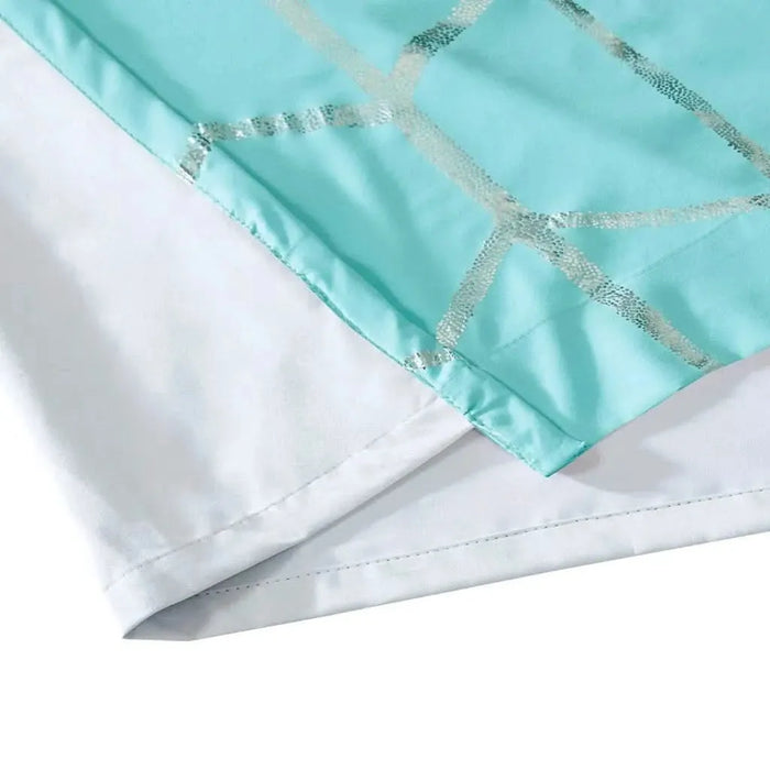 Total Blackout Metallic Print Grommet Top Curtain Panel for Window Treatments-DTYStore