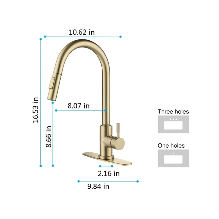 Touch Kitchen Faucet with Pull Down Sprayer Default -DTYStore