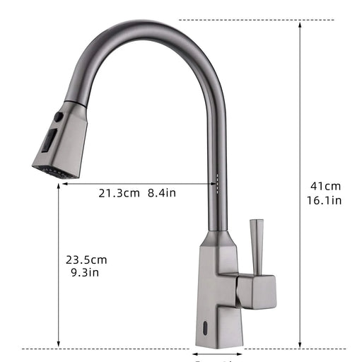 Touchless Kitchen Faucet,Hands Free Automatic Smart Kitchen Faucet Default -DTYStore