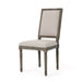 Traditional Style Dining Chair with Modern Color Accent in Wheat Fabric and Rubberwood Default -DTYStore