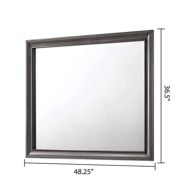 Traditional Style Full 4 Piece Storage Bedroom set made with Wood in Gray Default -DTYStore