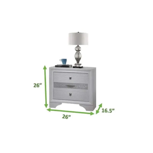 Traditional Style Full 4 Piece Storage Bedroom set made with Wood in White Default -DTYStore