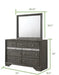 Traditional Style Full 5pc Storage Bedroom Set made with Wood in Gray - DTY Store