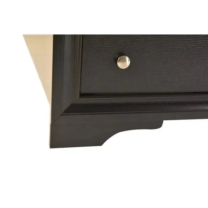 Traditional Style Queen 5 PC Storage Bedroom Set in Black made with Wood Default -DTYStore