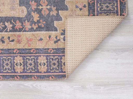 Traditional, Transitional, Oriental, Medallion, Border, Distressed Textured Cut and Loop Pile 7'6' x 10' Rectangle Area Rug Default -DTYStore