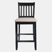 Transitional Rubberwood Dining Room Chairs Set of 2 with Slatted Back in Black Finish Default -DTYStore