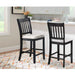 Transitional Rubberwood Dining Room Chairs Set of 2 with Slatted Back in Black Finish Default -DTYStore
