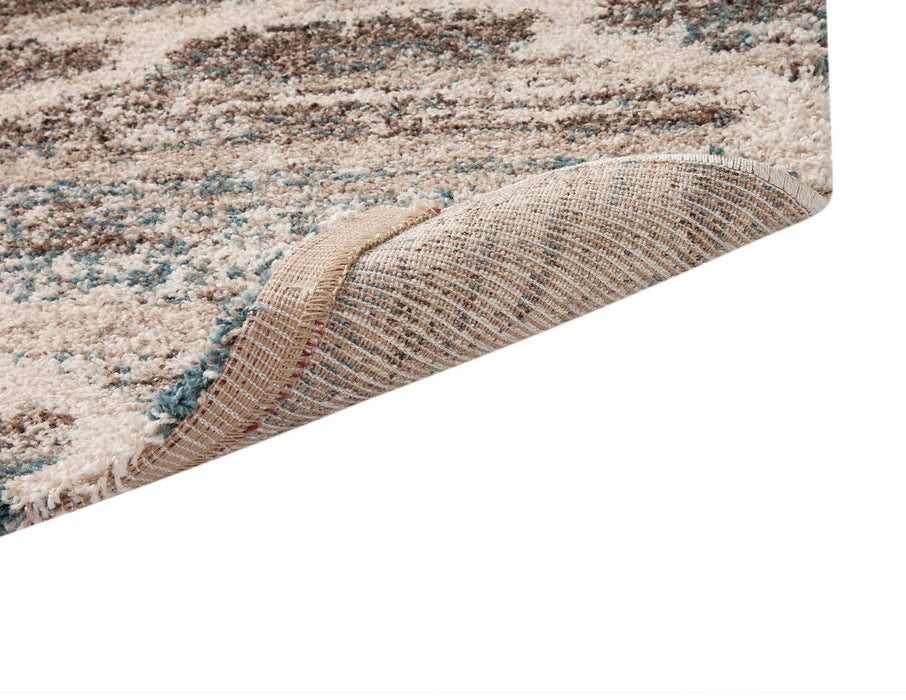 Trellis Blue/Brown/Tan Area Rug 5x8 Default -DTYStore