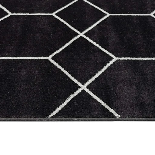 Trellis Geometric Woven Area Rug Default -DTYStore