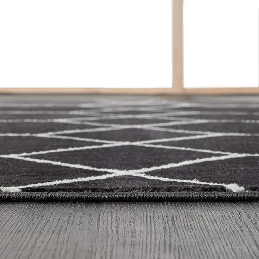 Trellis Geometric Woven Area Rug Default -DTYStore