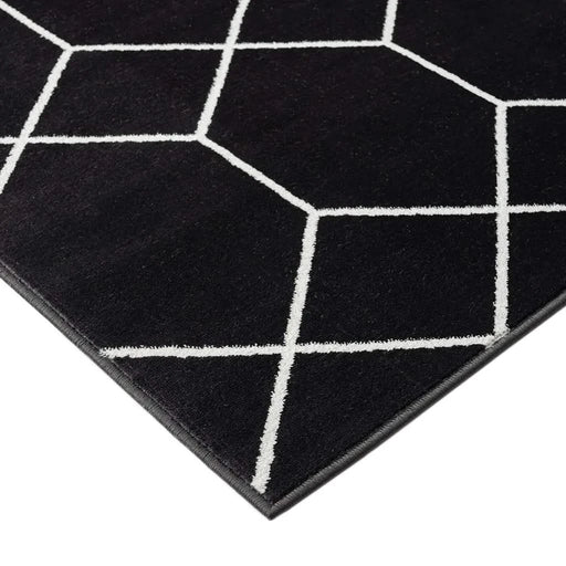 Trellis Geometric Woven Area Rug Default -DTYStore