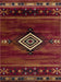 Tribes GC_YLS4002 Red 2 ft. x 3 ft. Southwest Area Rug Default -DTYStore