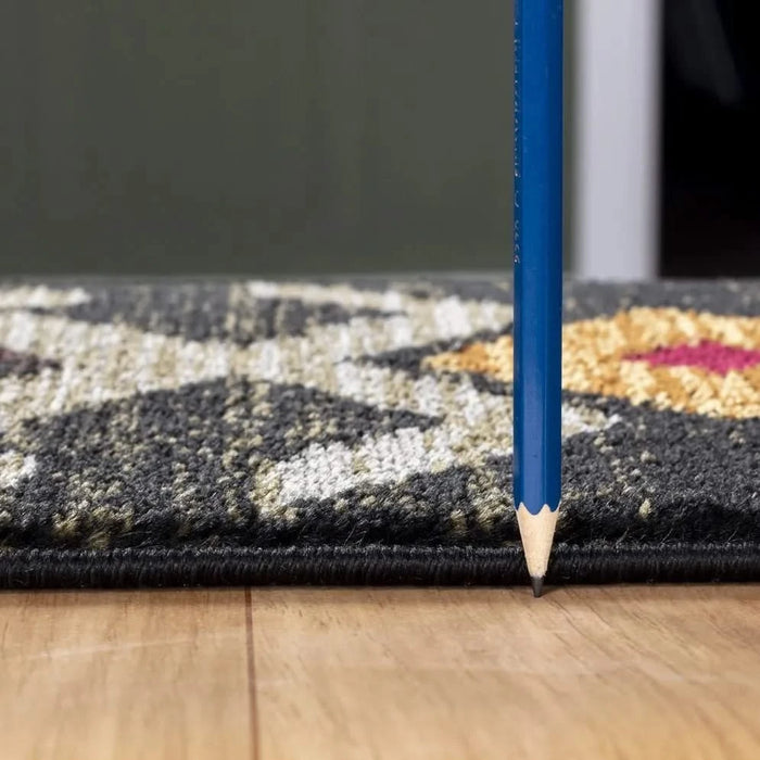 Tribes GC_YLS4004 Black 7 ft. 10 in. x 10 ft. 3 in. Southwest Area Rug Default -DTYStore