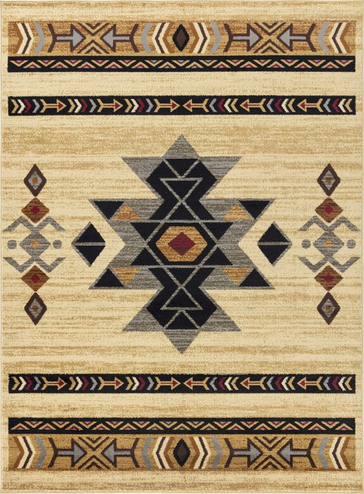 Tribes GC_YLS4006 Cream 7 ft. 10 in. x 10 ft. 3 in. Southwest Area Rug Default -DTYStore