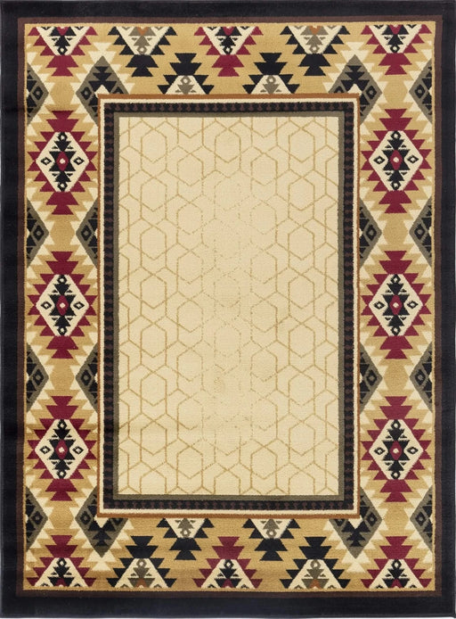 Tribes GC_YLS4007 Cream 7 ft. 10 in. x 10 ft. 3 in. Southwest Area Rug Default -DTYStore