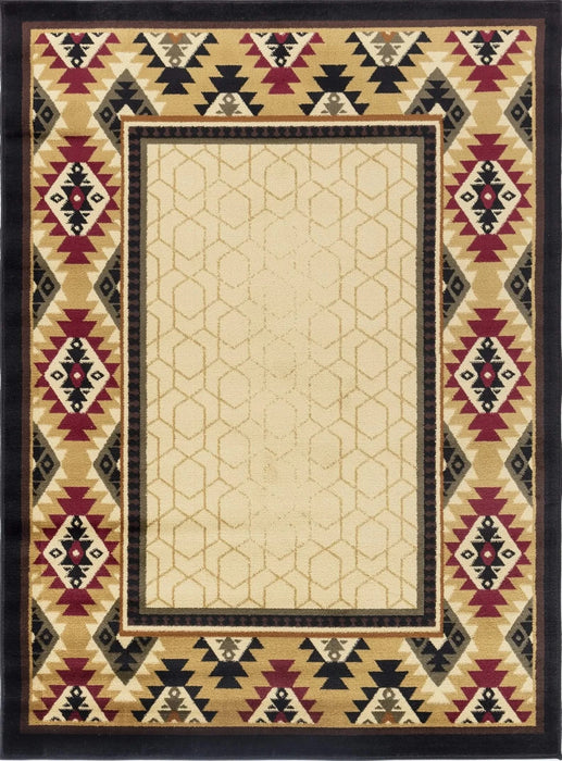 Tribes GC_YLS4007 Cream 7 ft. 10 in. x 10 ft. 3 in. Southwest Area Rug Default -DTYStore