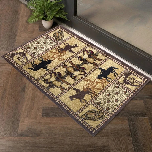 Tribes GC_YLS4009 Beige 7 ft. 10 in. x 10 ft. 3 in. Southwest Area Rug Default -DTYStore