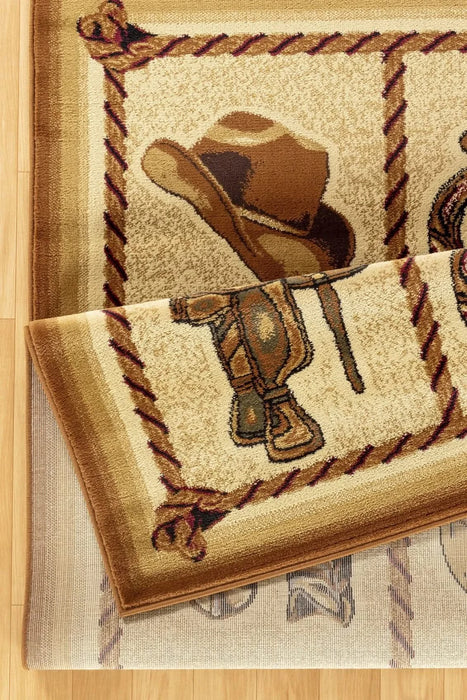 Tribes GC_YLS4010 Beige 7 ft. 10 in. x 10 ft. 3 in. Southwest Area Rug Default -DTYStore