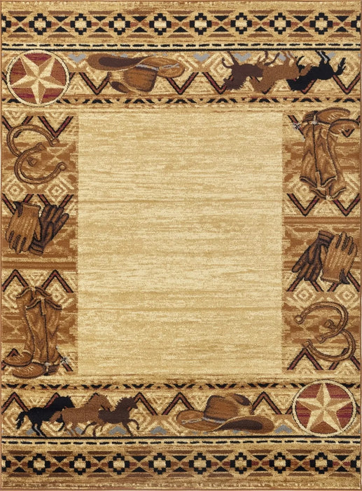 Tribes GC_YLS4011 Beige 7 ft. 10 in. x 10 ft. 3 in. Southwest Area Rug Default -DTYStore