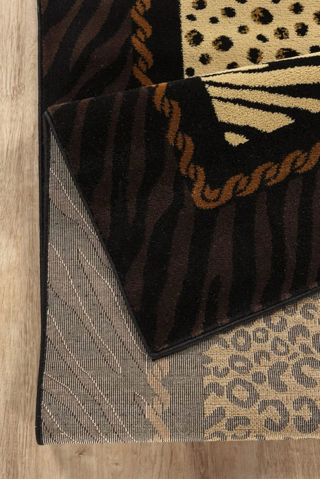 Tribes GC_YLS4012 Multi 7 ft. 10 in. x 10 ft. 3 in. Animal Print Area Rug Default -DTYStore