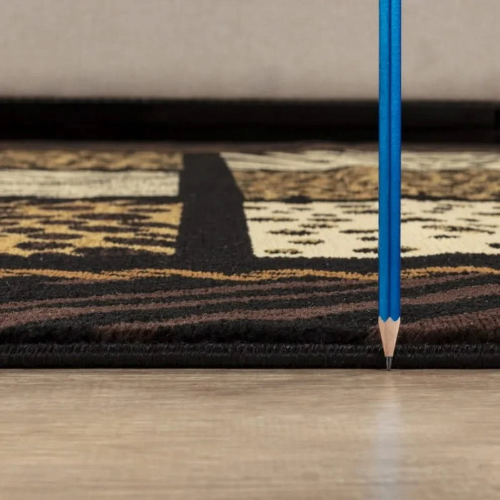 Tribes GC_YLS4012 Multi 7 ft. 10 in. x 10 ft. 3 in. Animal Print Area Rug Default -DTYStore