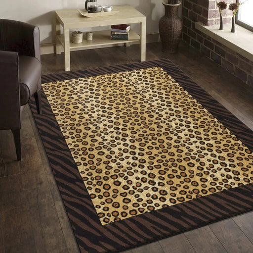 Tribes GC_YLS4014 Multi 7 ft. 10 in. x 10 ft. 3 in. Animal Print Area Rug Default -DTYStore