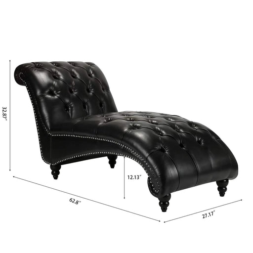 Tufted Armless Chaise Lounge Default -DTYStore