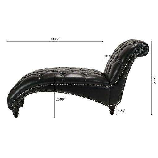 Tufted Armless Chaise Lounge Default -DTYStore