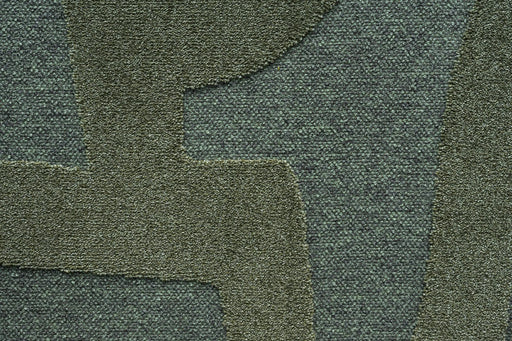Tweed Berkley Green Polyester High-Low Area Rug Default -DTYStore
