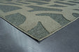 Tweed Berkley Green Polyester High-Low Area Rug Default -DTYStore