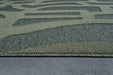 Tweed Berkley Green Polyester High-Low Area Rug Default -DTYStore