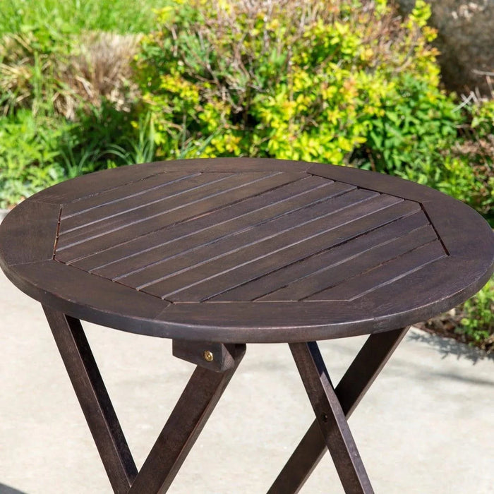 Twin Lakes Eucalyptus Outdoor 3-Piece Café Bistro Set -DTYStore