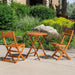 Twin Lakes Eucalyptus Outdoor 3-Piece Café Bistro Set -DTYStore