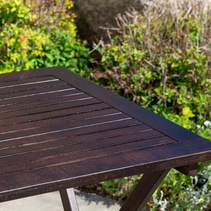 Twin Lakes Eucalyptus Outdoor 3-Piece Café Bistro Set -DTYStore