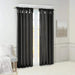 Twist Tab Lined Window Curtain Panel Black 50x108' Default -DTYStore