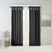 Twist Tab Lined Window Curtain Panel Black 50x108' Default -DTYStore
