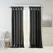 Twist Tab Lined Window Curtain Panel Black 50x95' Default -DTYStore