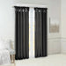 Twist Tab Lined Window Curtain Panel Black 50x95' - DTY Store